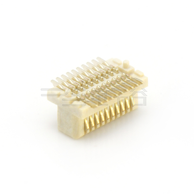 Board to Board Pitch 0.5 H3.3双排SMT型侧插公座 2*10Pin 米黄色 镀全金G/F